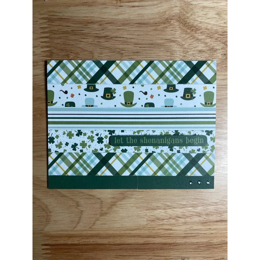 Handmade St. Patrick’s Day Blank Greeting Card A2 & Envelope